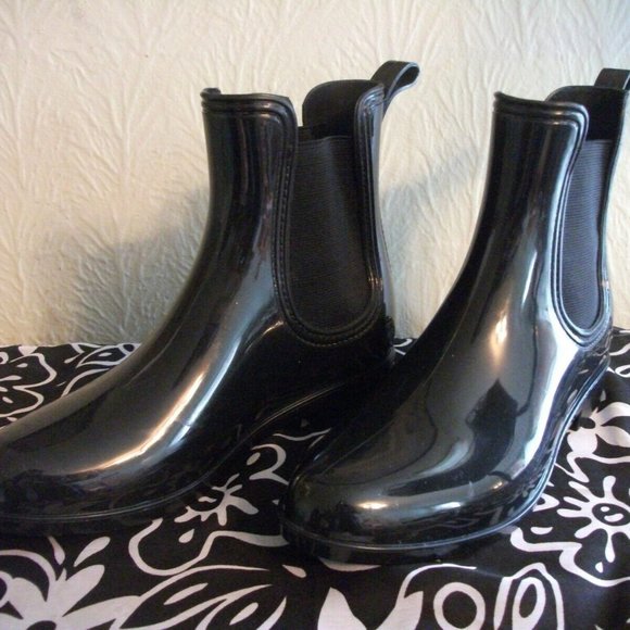 Nicole Miller Suzy Rain Boots Size 6 Black - Picture 7 of 8